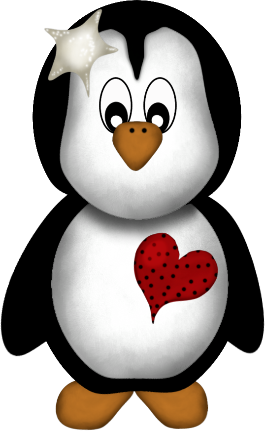 *✿*fauna Enamorada*✿* Penguin Clipart, Penguin Art, - Christmas Penguin Clip Art - Png Download (538x872), Png Download