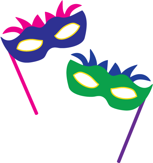 Party Masquerade Clipart - Carnival Masks Clip Art - Png Download (546x577), Png Download