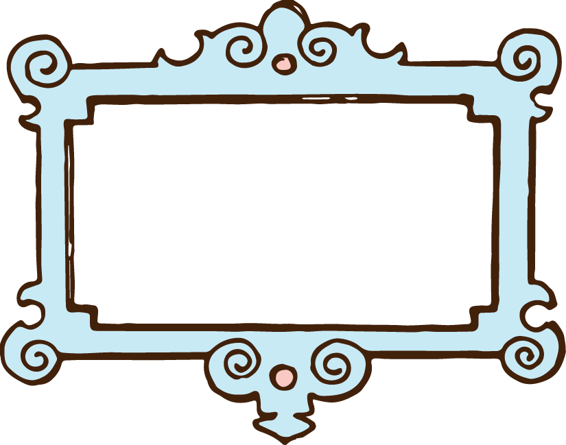 Blue Clip Art Frame - Frame Black And White Clip Art - Png Download (825x649), Png Download