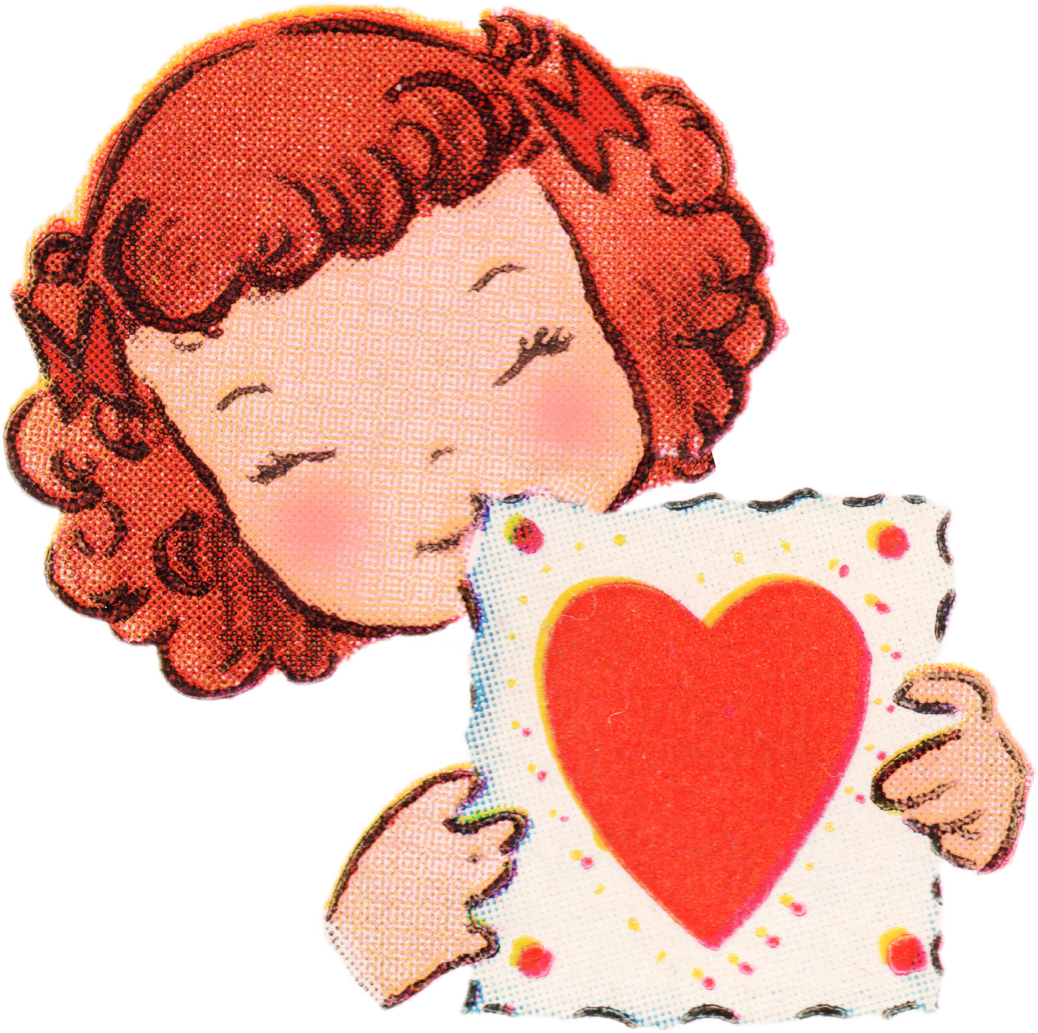 Retro Clipart Valentine - Vintage Valentines Day Clip Art - Png Download (1475x1468), Png Download