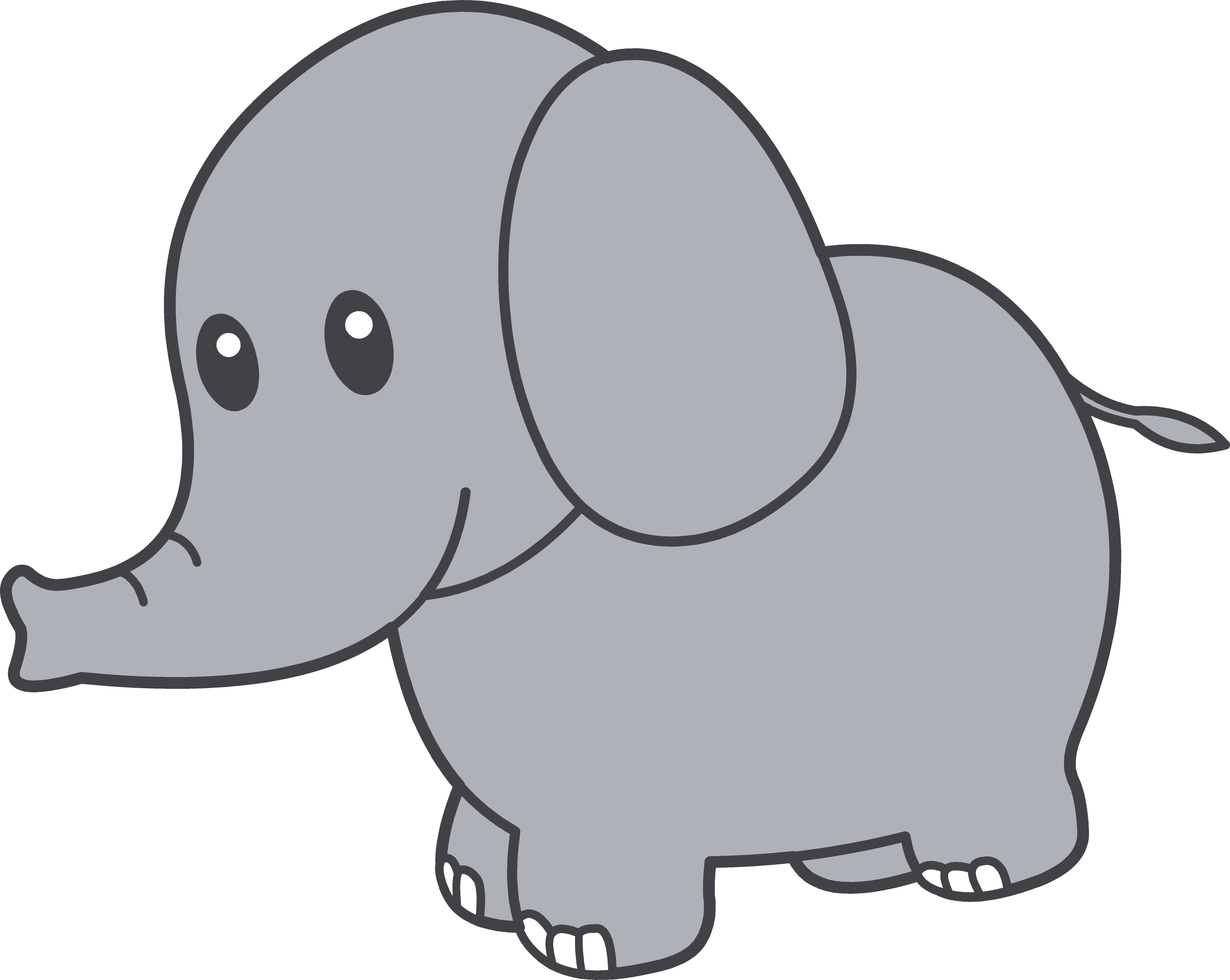 Cute Elephant Clip Art - Elephant Clip Art - Png Download (6062x4830), Png Download