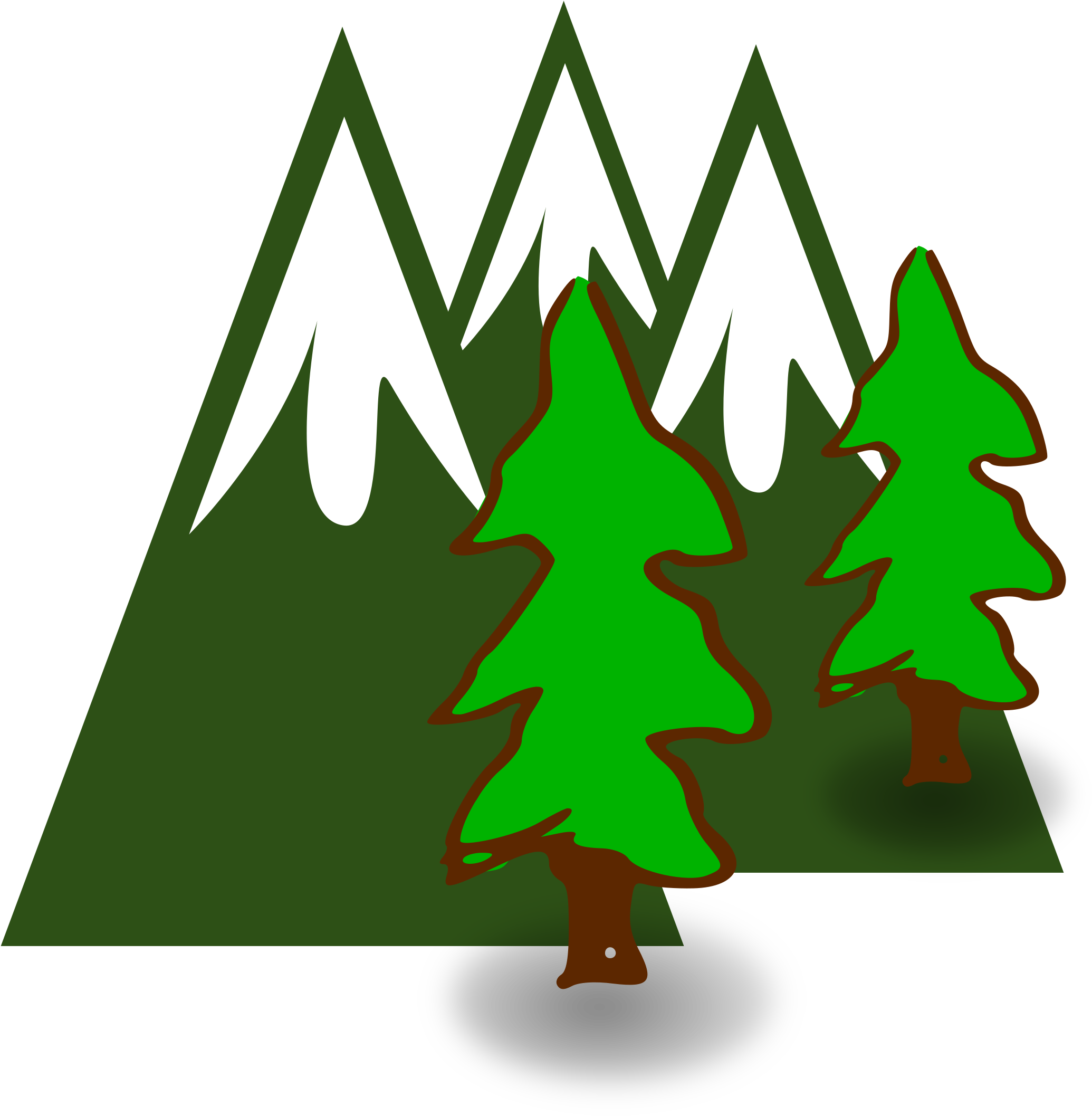 Mountain Tree Cliparts - Mountain Clipart - Png Download (706x720), Png Download