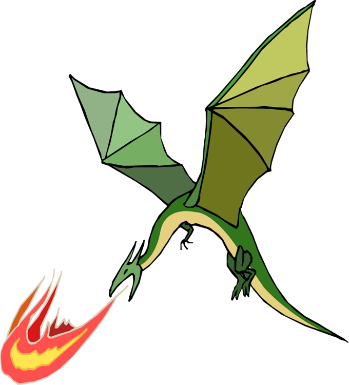 Codes For Insertion - Fire Breathing Flying Dragon Clipart (680x750), Png Download