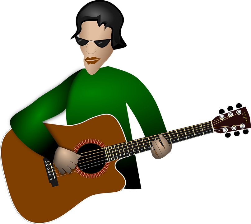 Play Guitar Clip Art - Playing Guitar In Clipart - Png Download (600x535), Png Download
