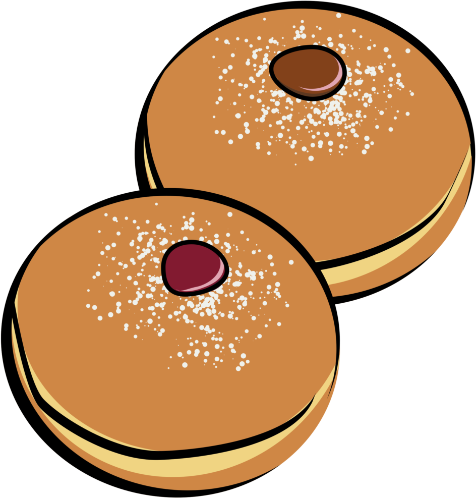 Baked - Jelly Donut Clipart - Png Download (800x800), Png Download