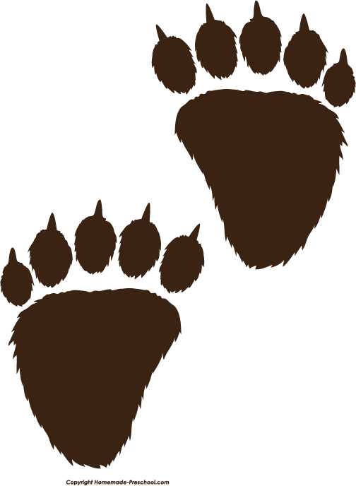 Click To Save Image - Bear Paw Prints Clipart - Png Download (504x688), Png Download