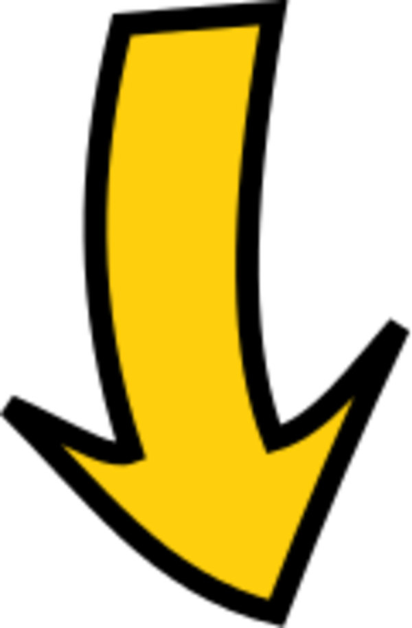 Arrow Pointing Down - Gold Arrow Pointing Down Clipart (600x914), Png Download