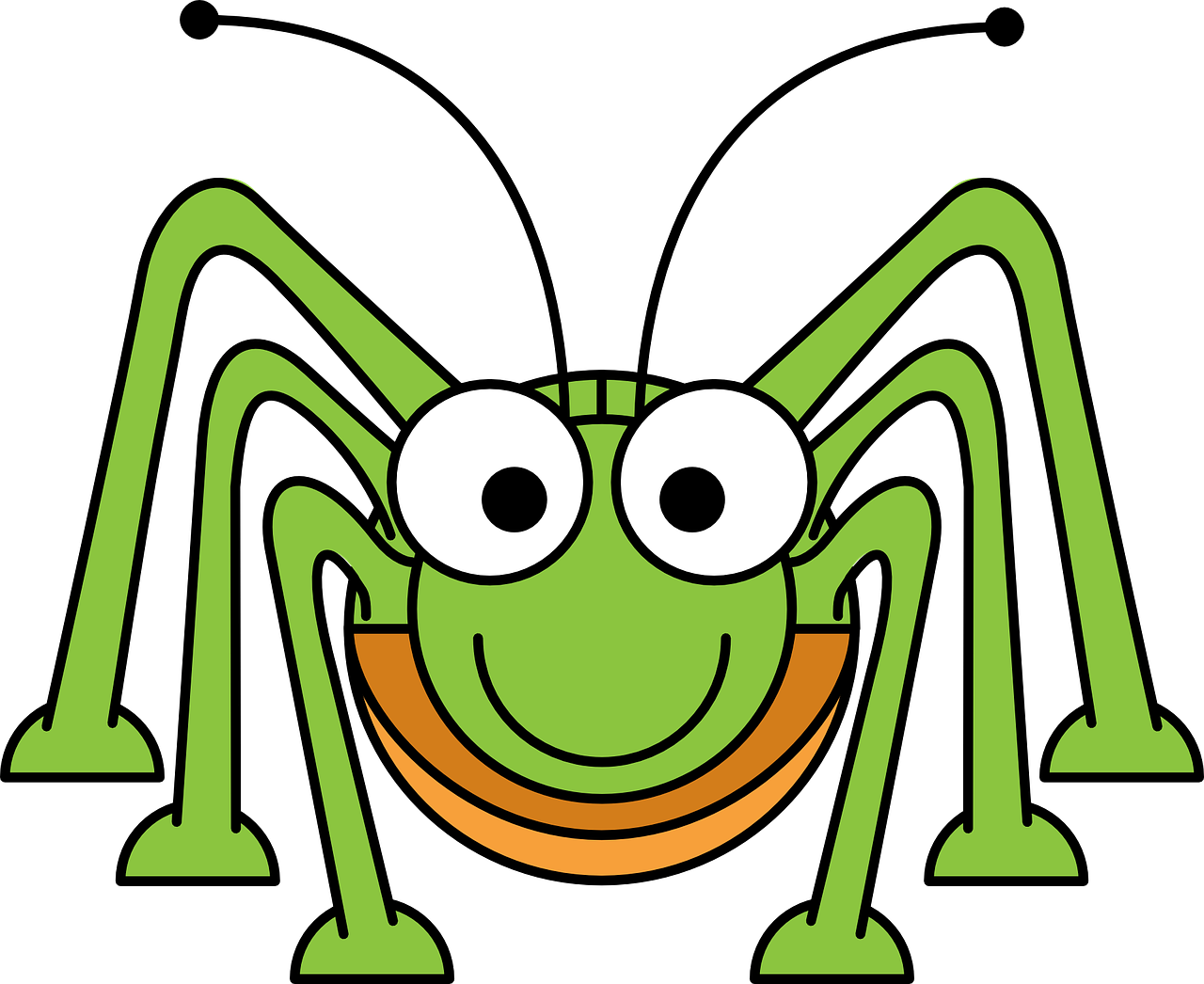 Cartoon Clip Art Free - Grasshoppers Clipart - Png Download (900x735), Png Download