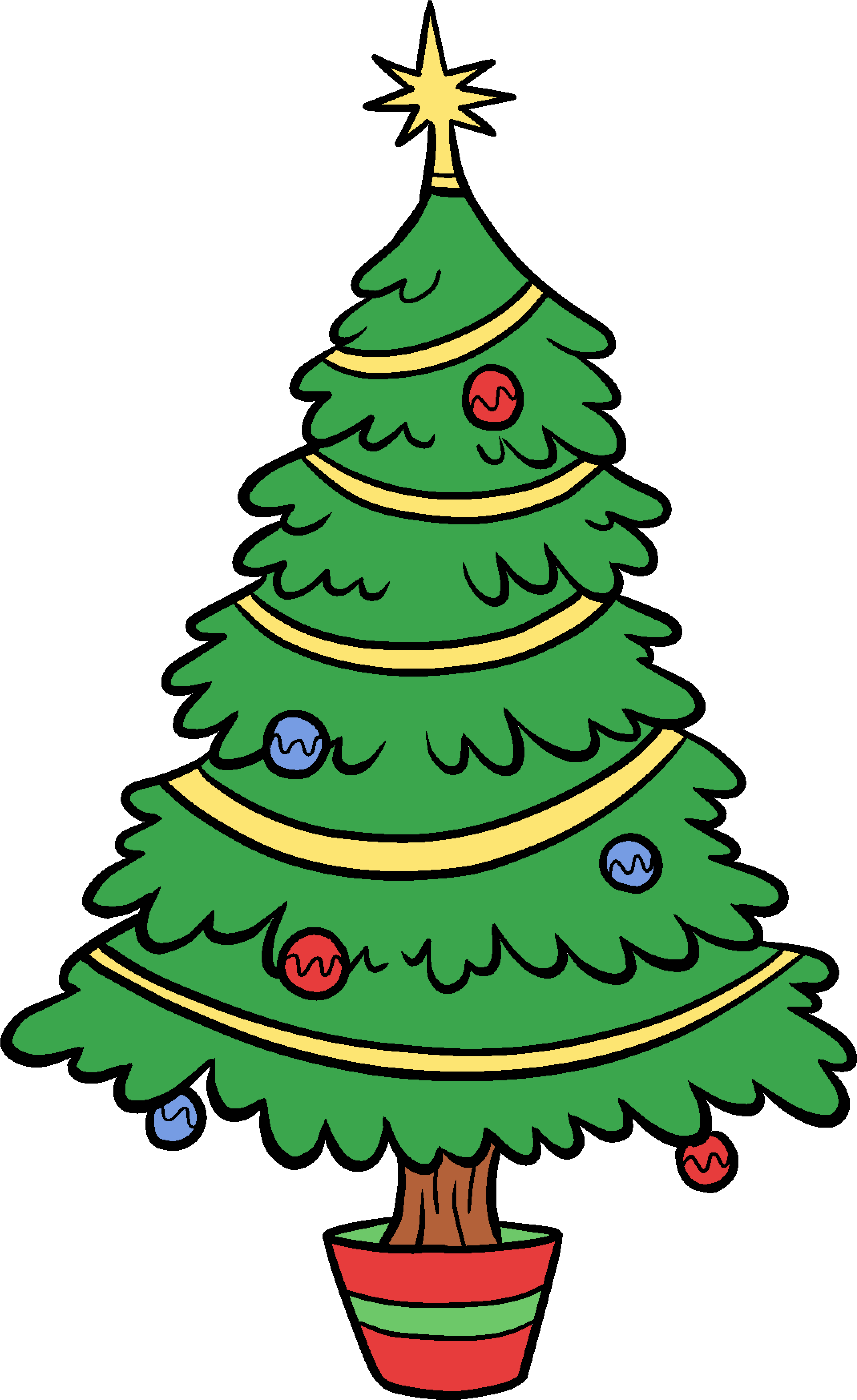 Download Christmas Tree Clip Art Merry Christmas Tree Drawing Png