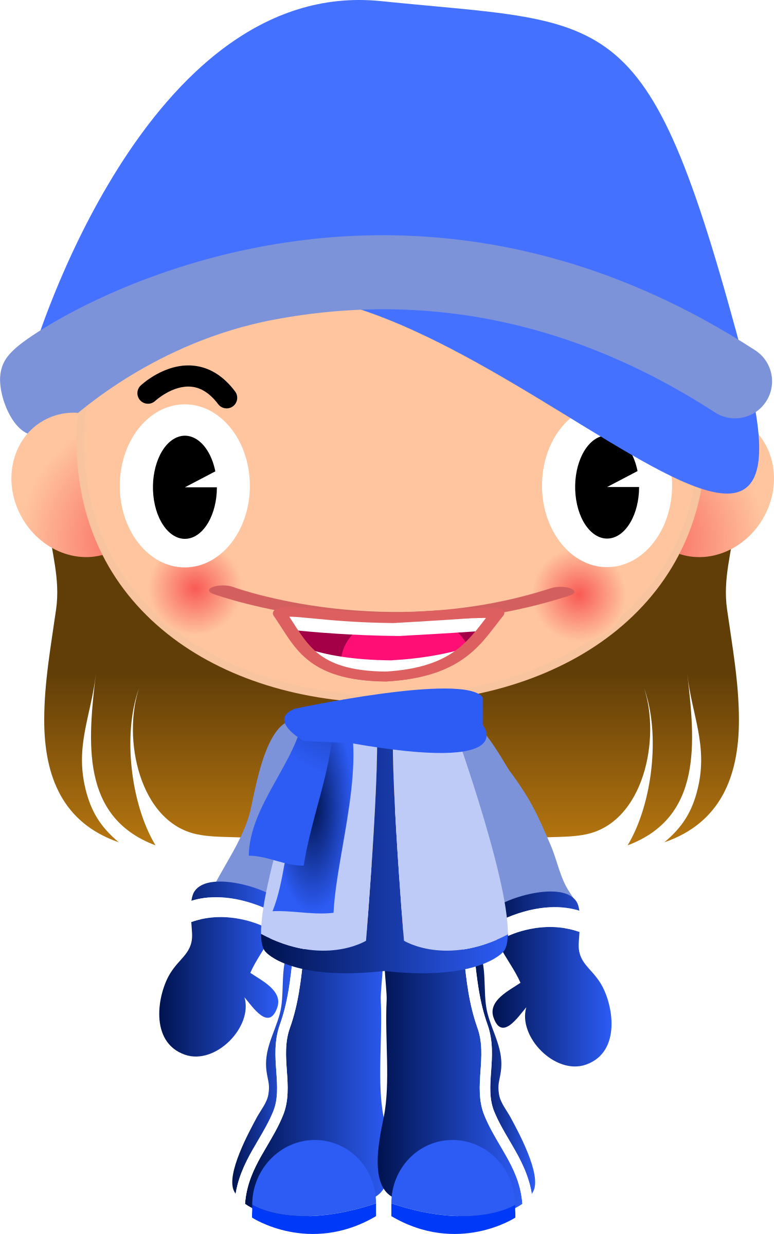 Clipart - Talking Girl Clipart Png Transparent Png (1505x2400), Png Download