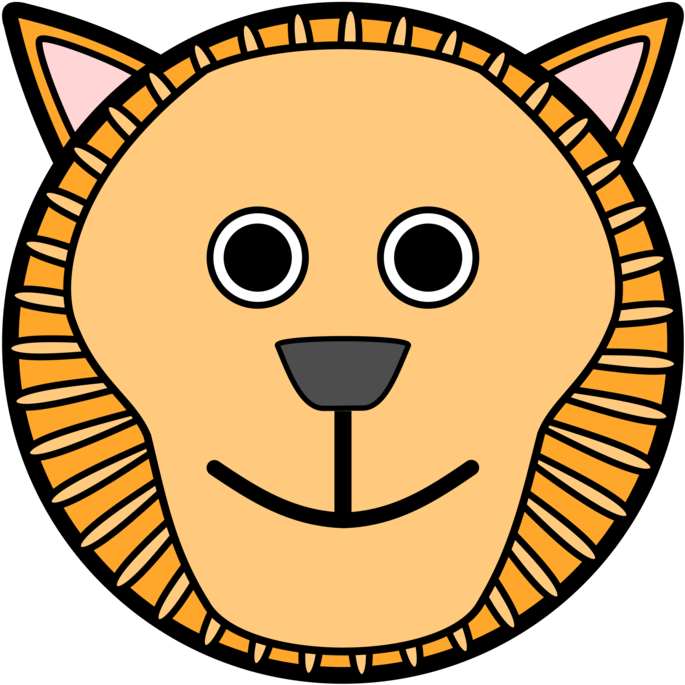 Lion Rounded Face Png Clip Art Transparent Png (600x600), Png Download