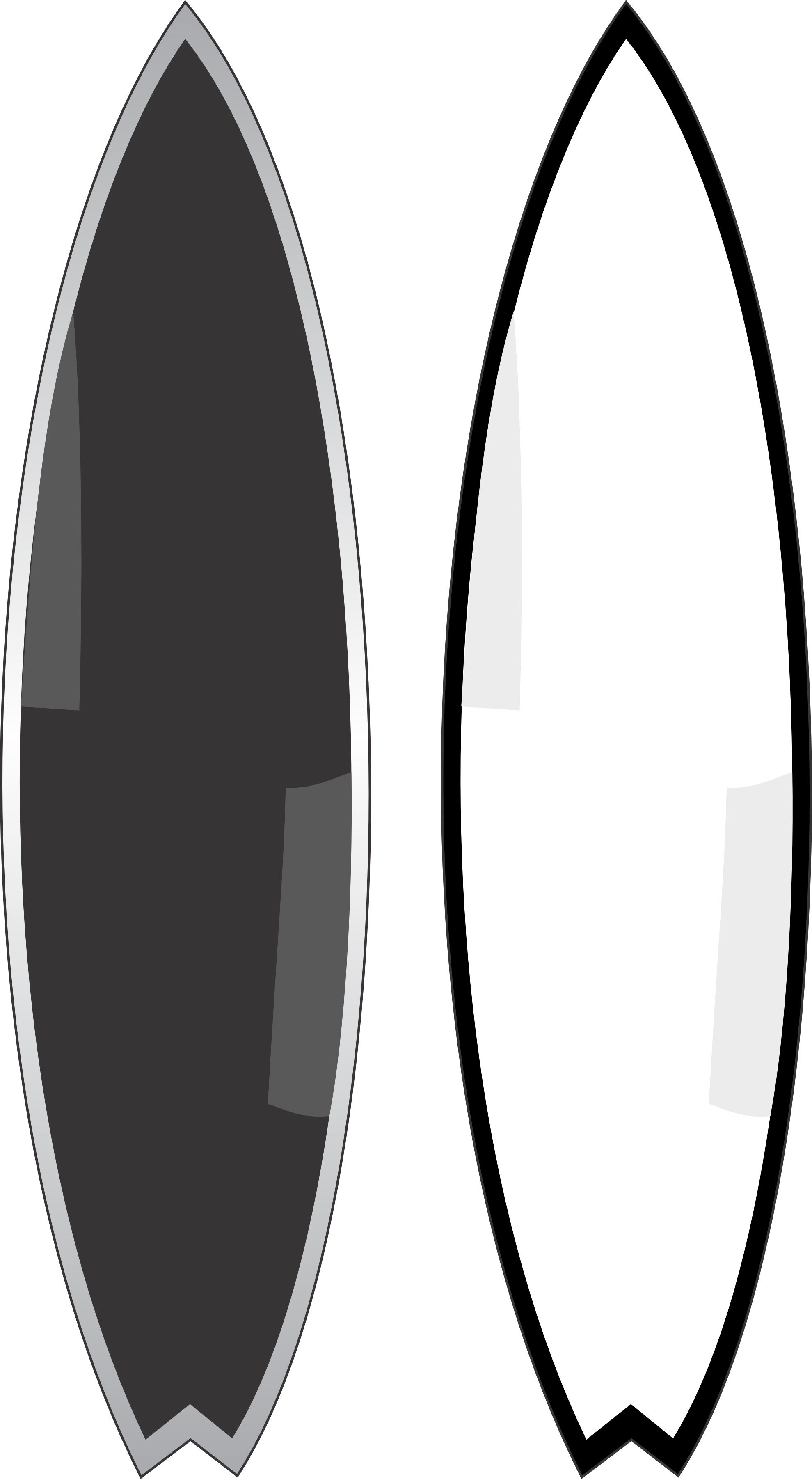 Surfboard Clipart - Clip Art - Png Download (1979x3603), Png Download