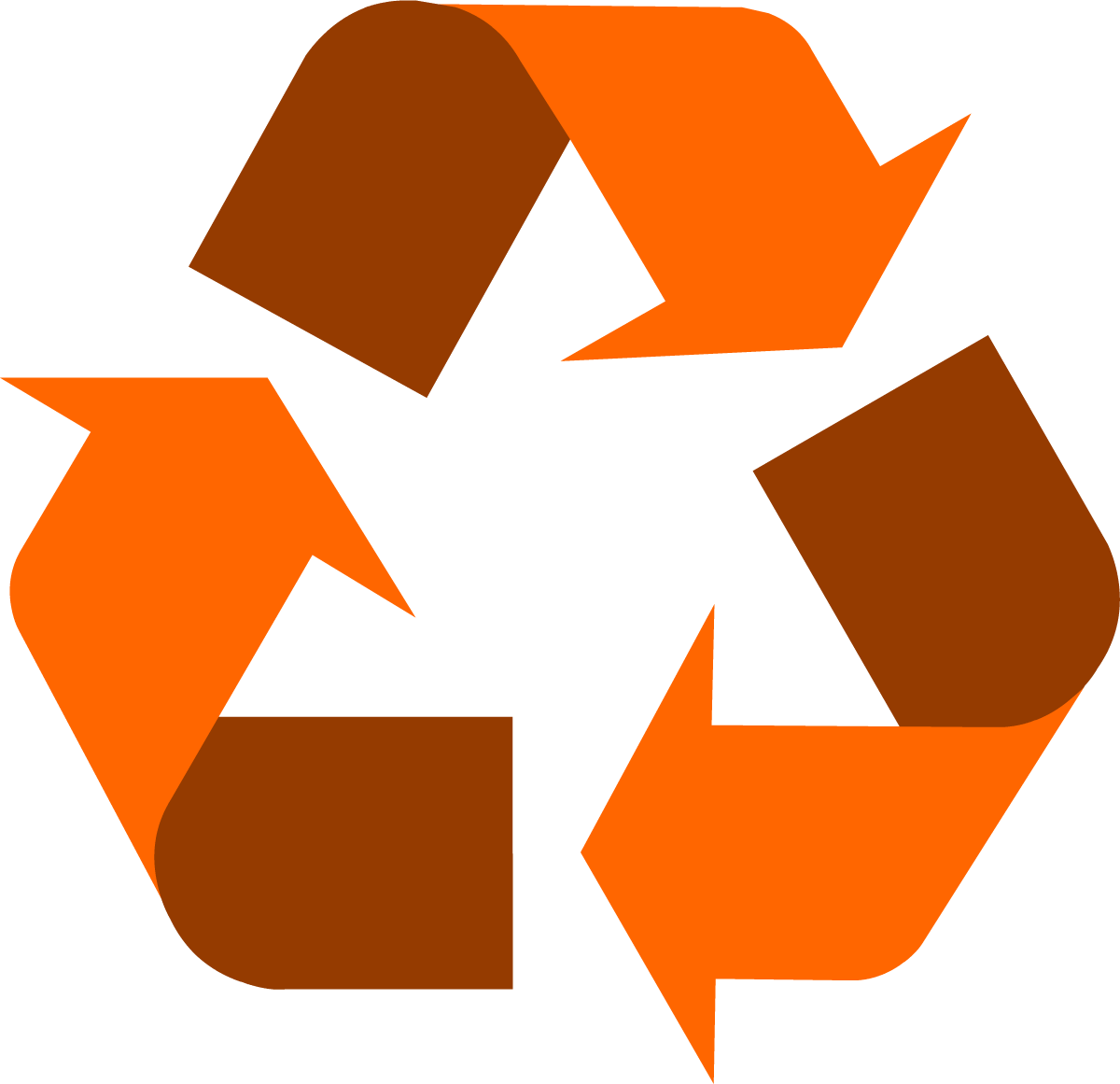 Orange Recycling Symbol - Recycle Logo Orange Clipart (1200x1161), Png Download