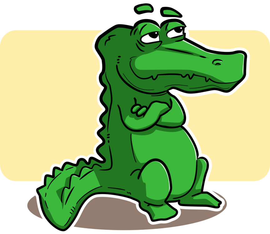 Hornet - Crocodile Cartoon Png Clipart (800x694), Png Download
