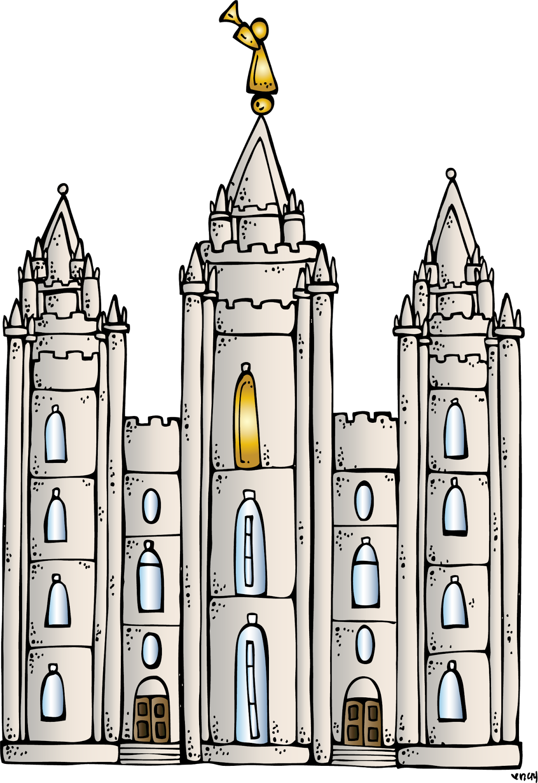Melonheadz Lds Illustrating - Templo Sud Para Colorear Clipart (1100x1600), Png Download