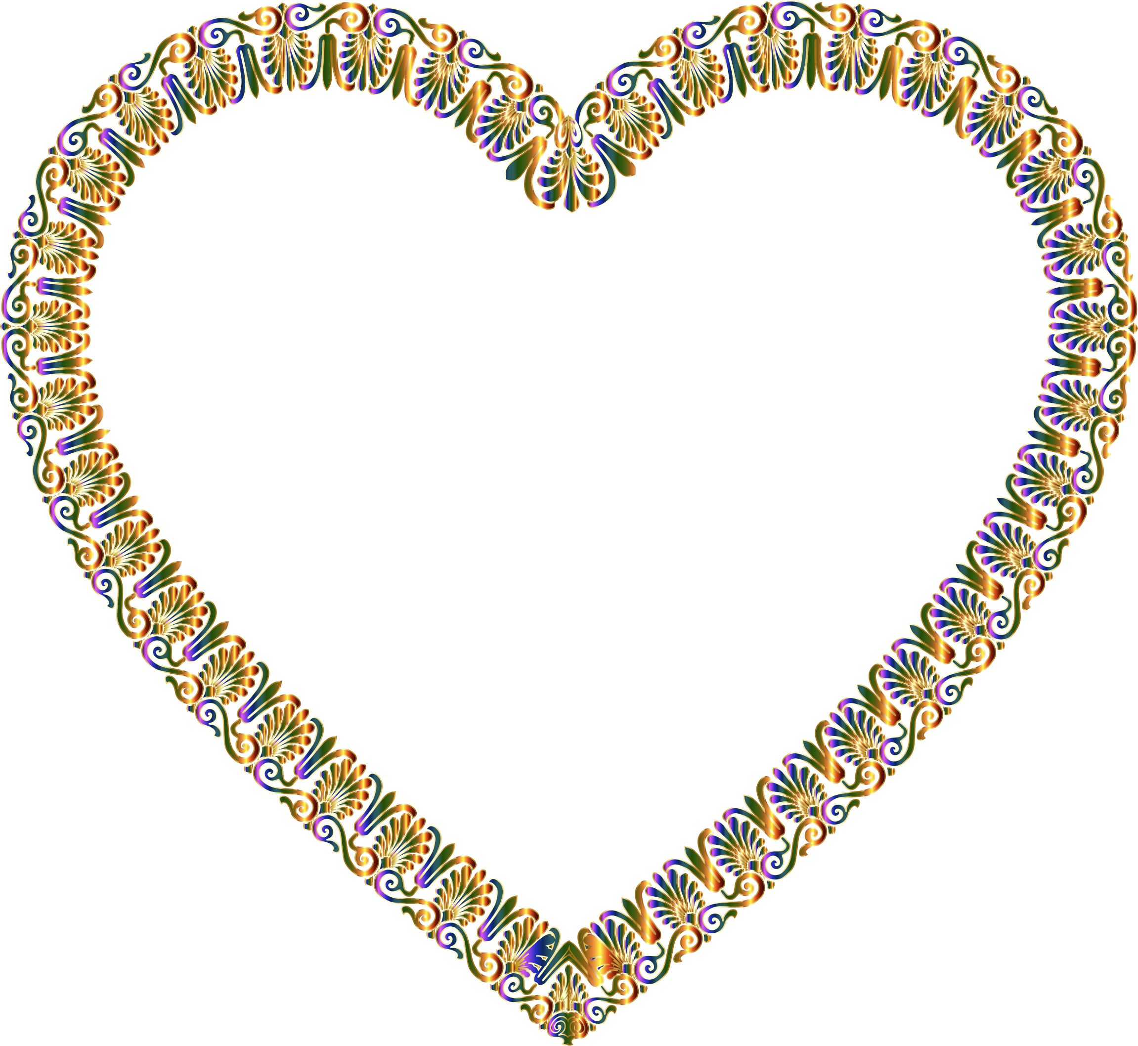 Victorian Clipart Transparent - Victorian Heart Transparent - Png Download (2302x2116), Png Download