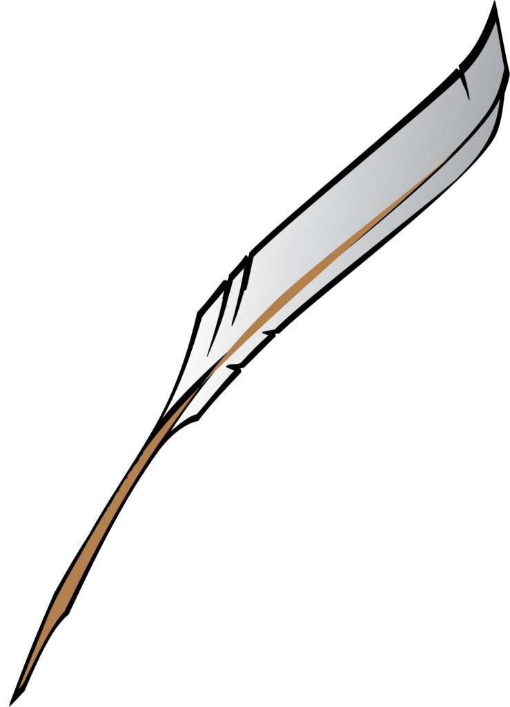 Quill Clipart Medieval - Feather Quill Pen Clipart Png Transparent Png (574x800), Png Download