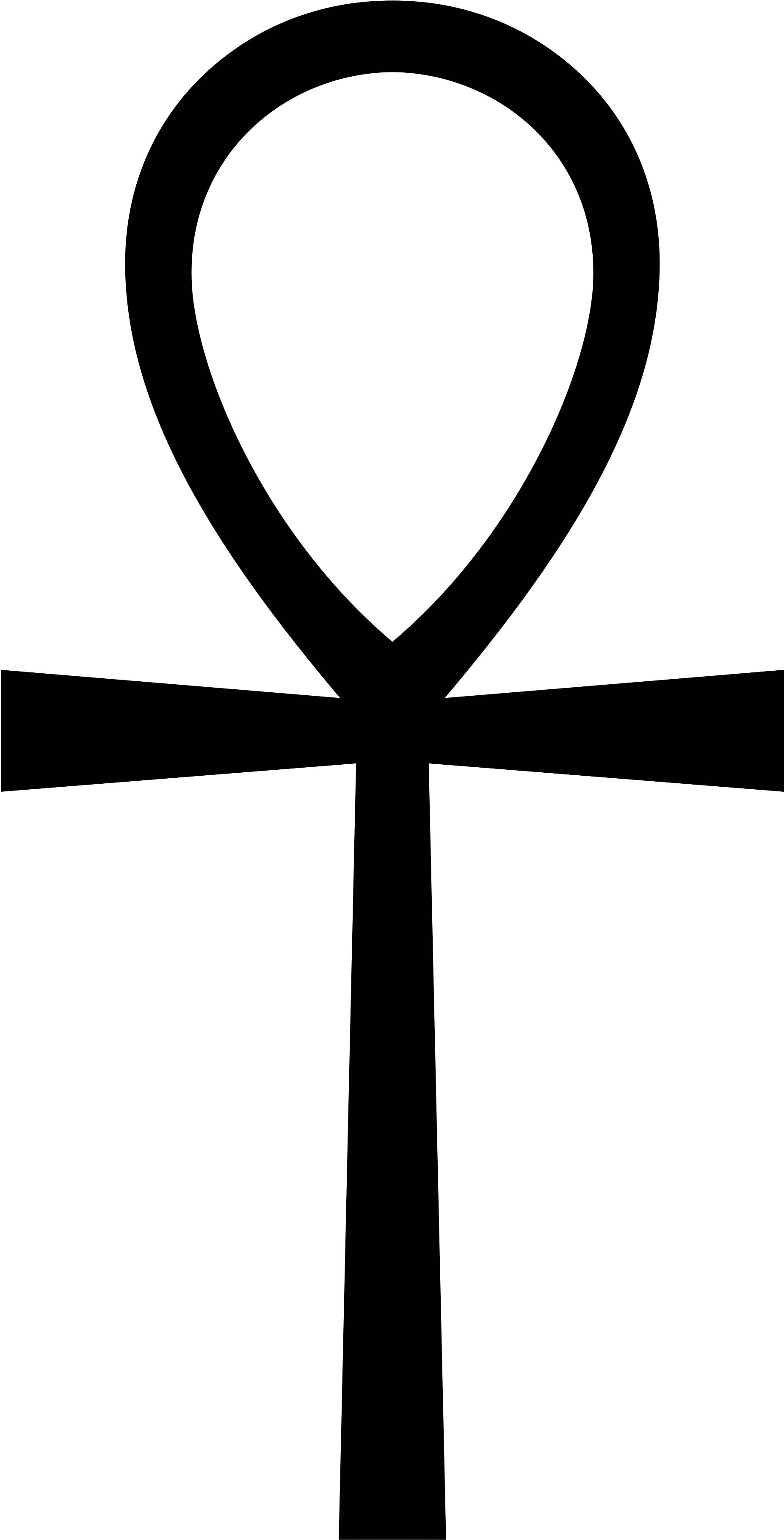 Popular Images - Cross With Loop On Top Clipart (1200x2313), Png Download