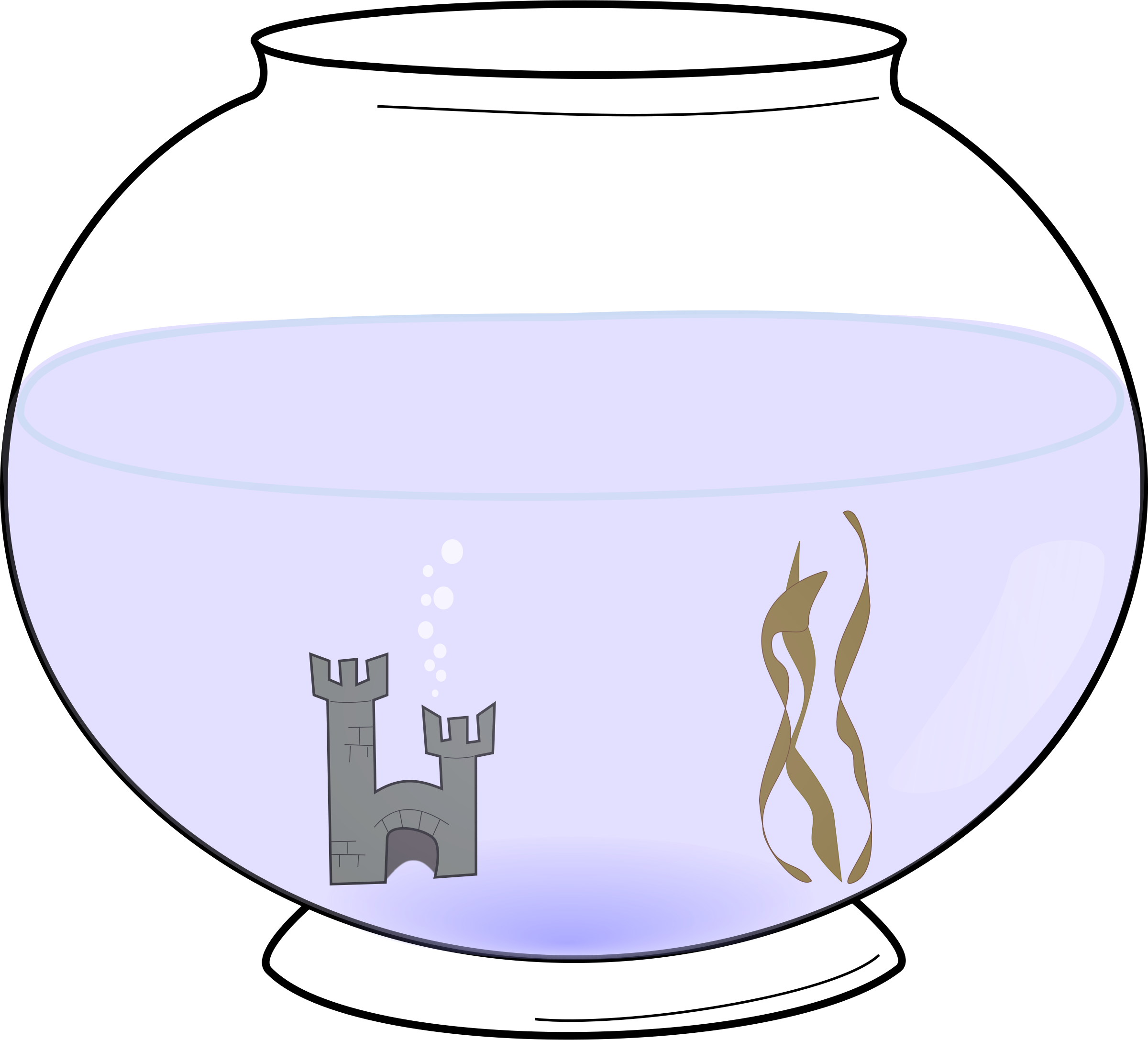 Fish Bowl Coloring Pages Preschool Fish Printable Clipart - Mini Bowl Drawing - Png Download (2000x1811), Png Download