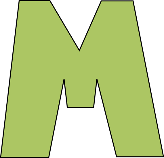 Green Letter M Clip Art Image Clipart Panda - M - Png Download (570x550), Png Download