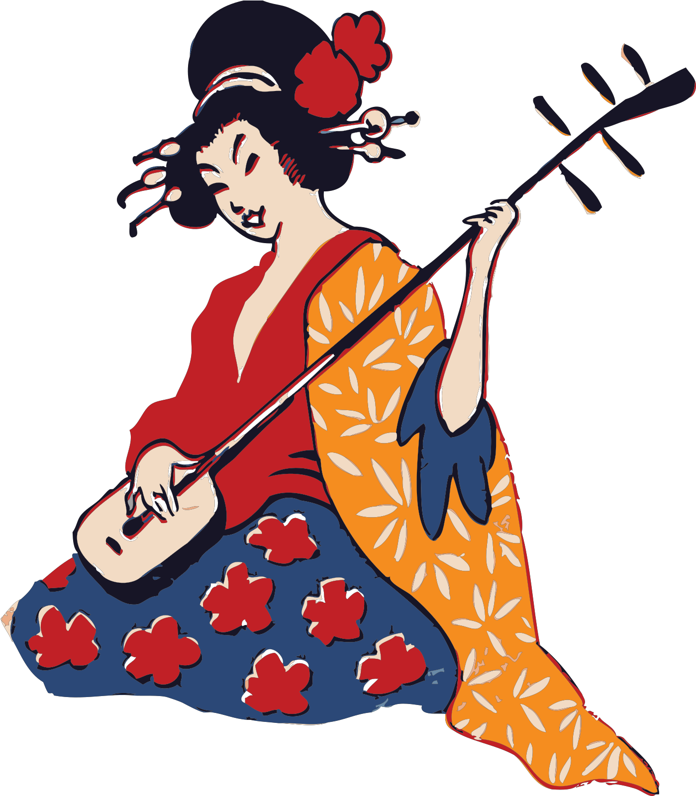 Medieval Clipart Japan - Geisha Png Transparent Png (558x640), Png Download