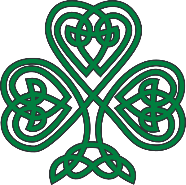 Free Irish Clipart - Free Shamrock Clip Art - Png Download (600x597), Png Download