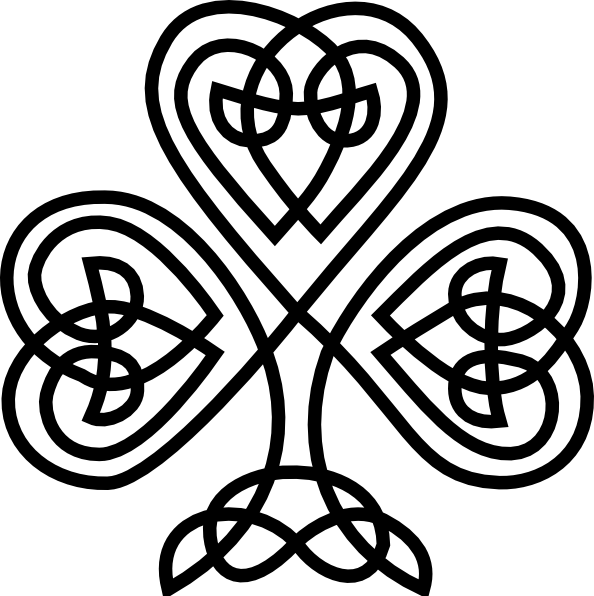 Celtic Knot Irish Shamrock Clipart (588x596), Png Download