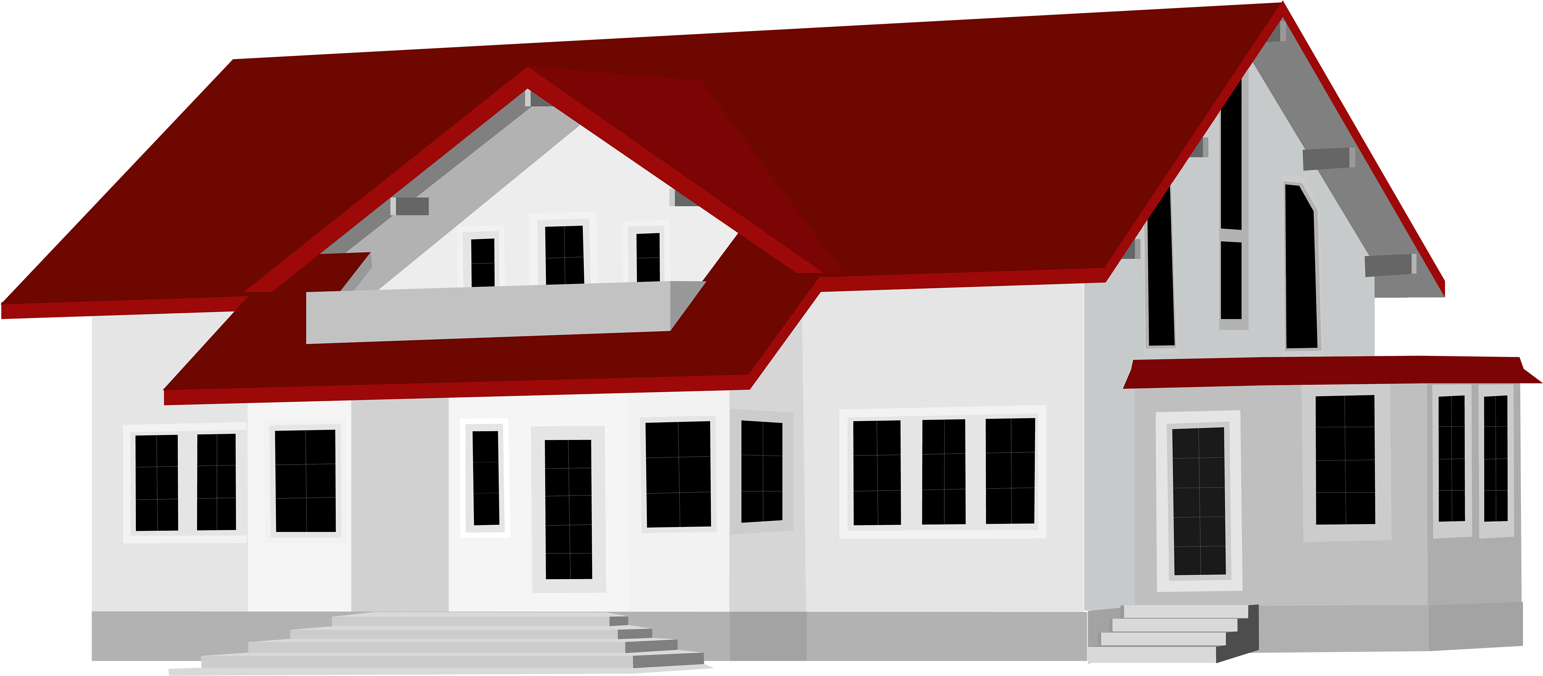 Large House Png Clip Art - Clip Art Transparent Png (5000x2211), Png Download