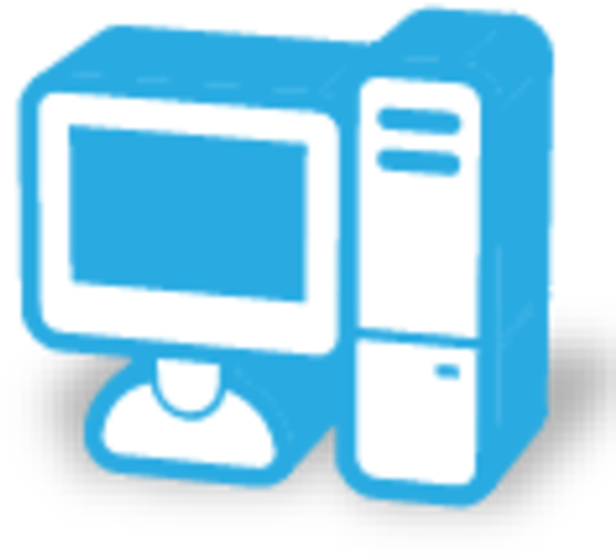 15 Desktop Drawing Computer Icon For Free Download - Blue Computer Icon Clipart (600x600), Png Download