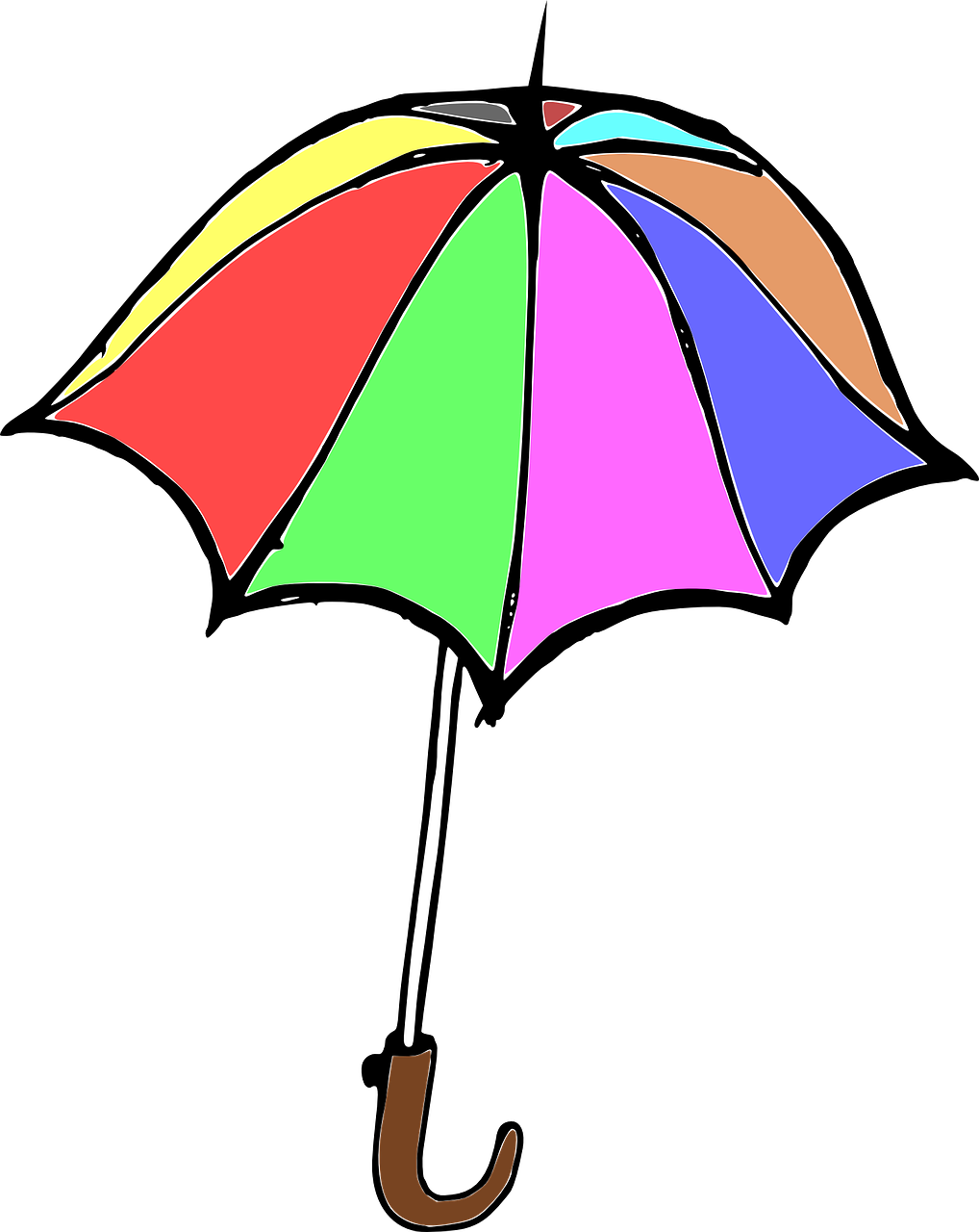 Umbrella Clip Art Download - Umbrella Has Many Colors - Png Download (693x800), Png Download
