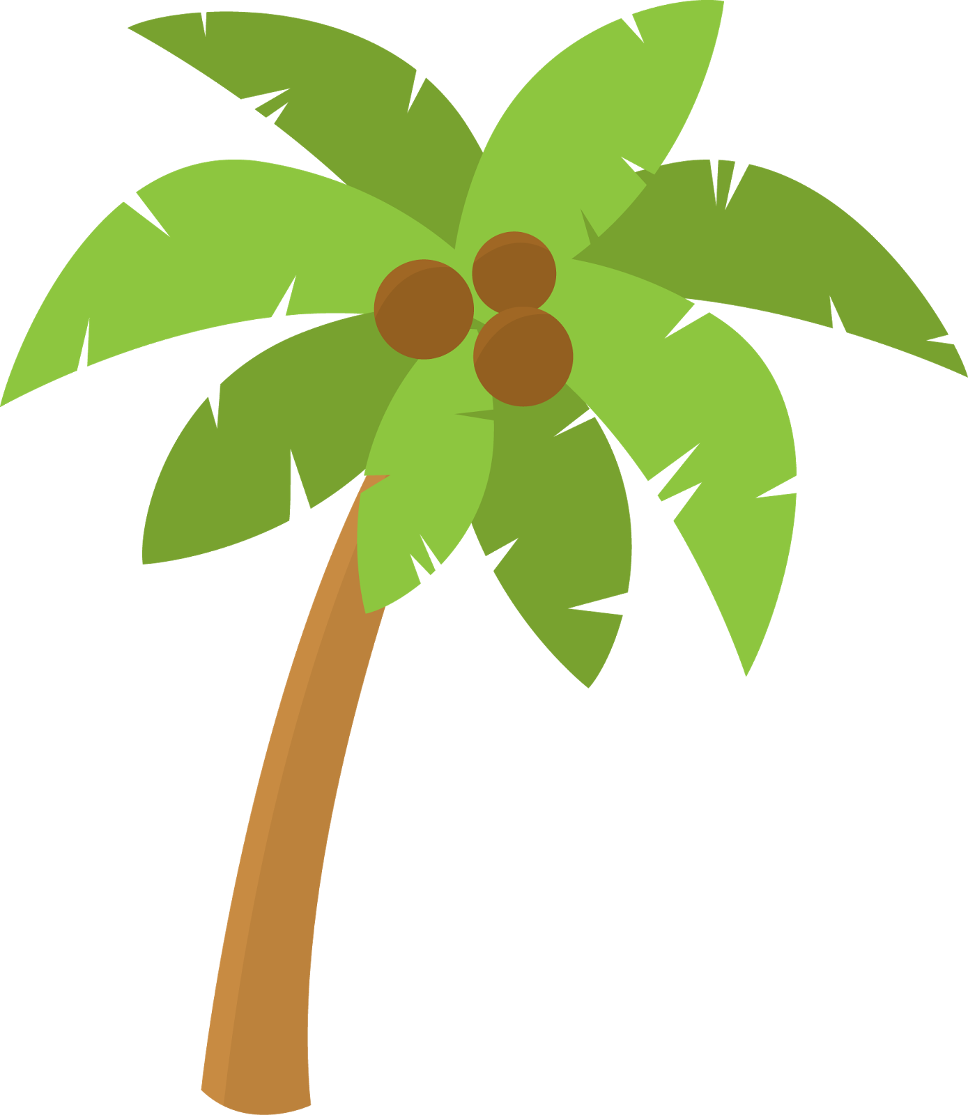 Palm Tree Clipart Luau - Desenho Coqueiro Moana - Png Download (1389x1600), Png Download