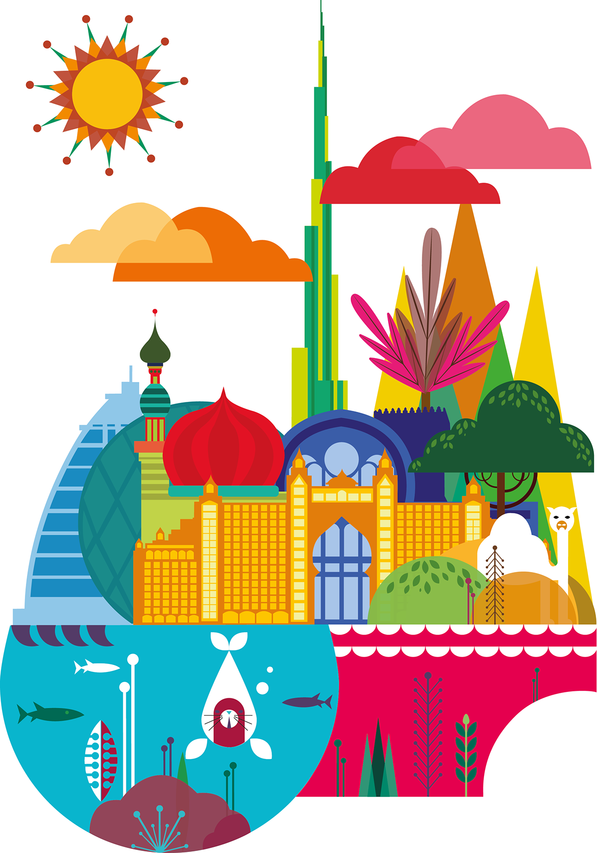 Photorealpixels Com Wp Content - Uae Illustration Clipart (1200x1715), Png Download