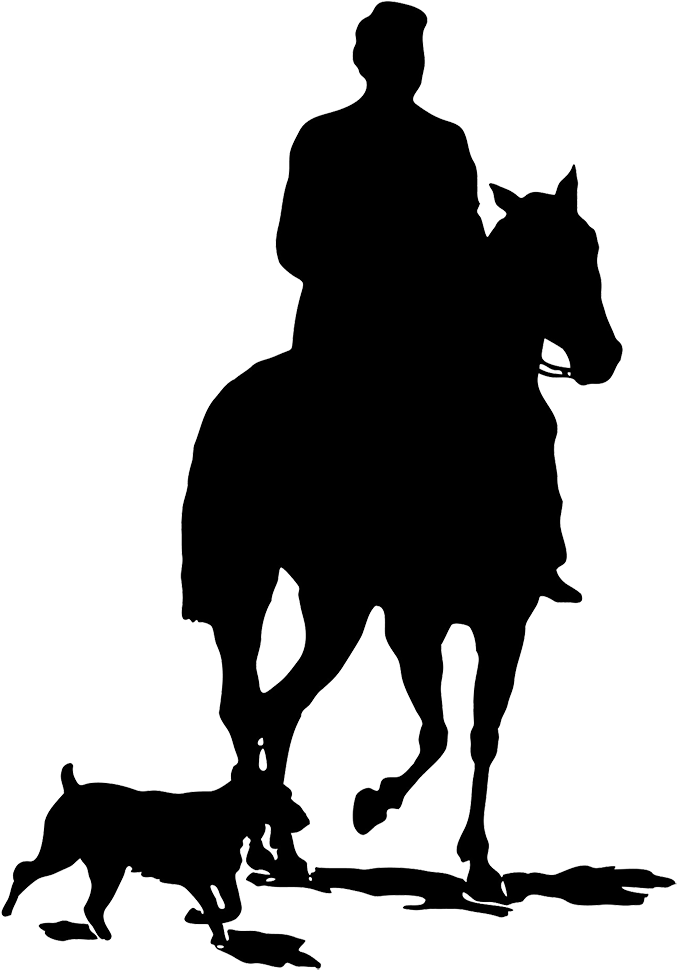 Horse Silhouette - He Coming Or Going Clipart (696x1004), Png Download