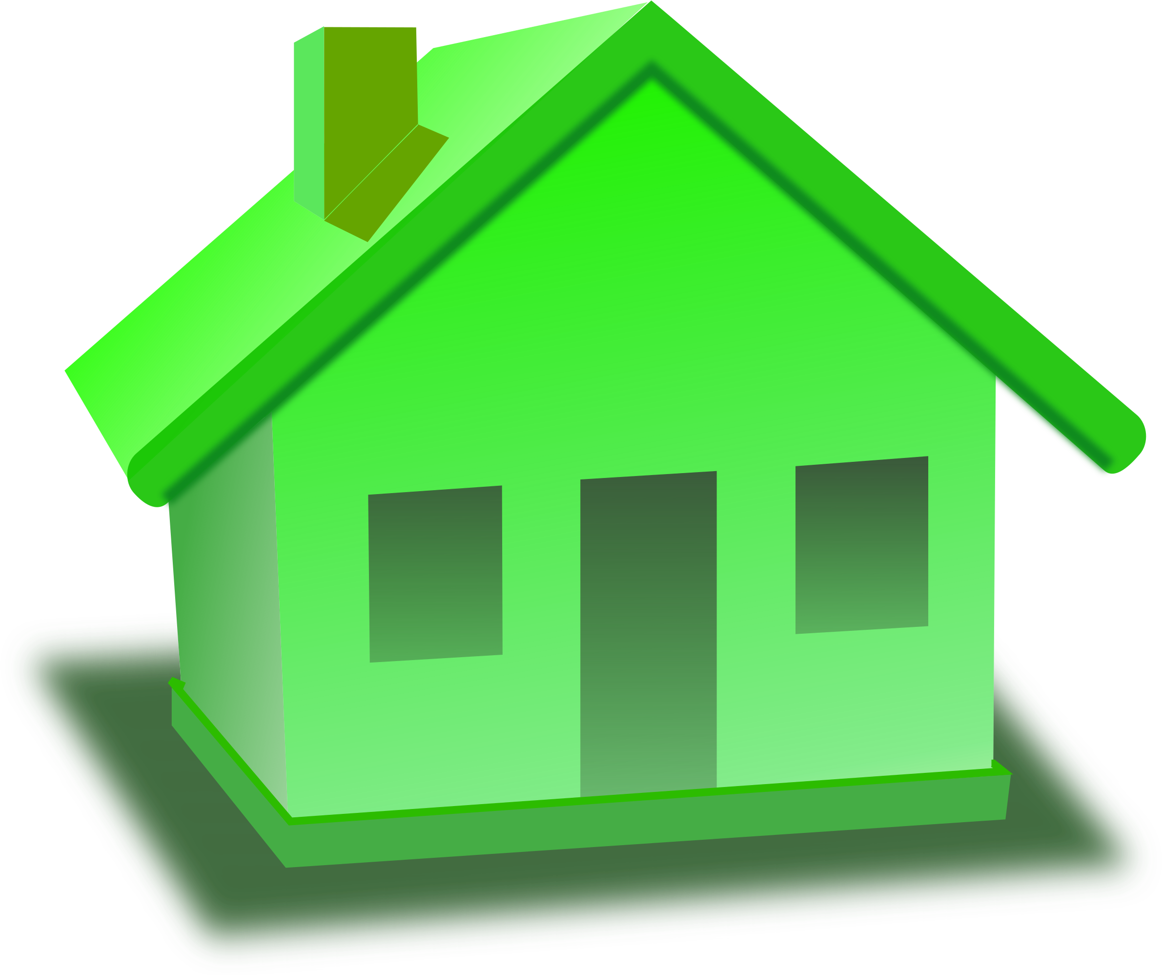 House Big Image Png - Green House Clip Art Transparent Png (2400x1996), Png Download