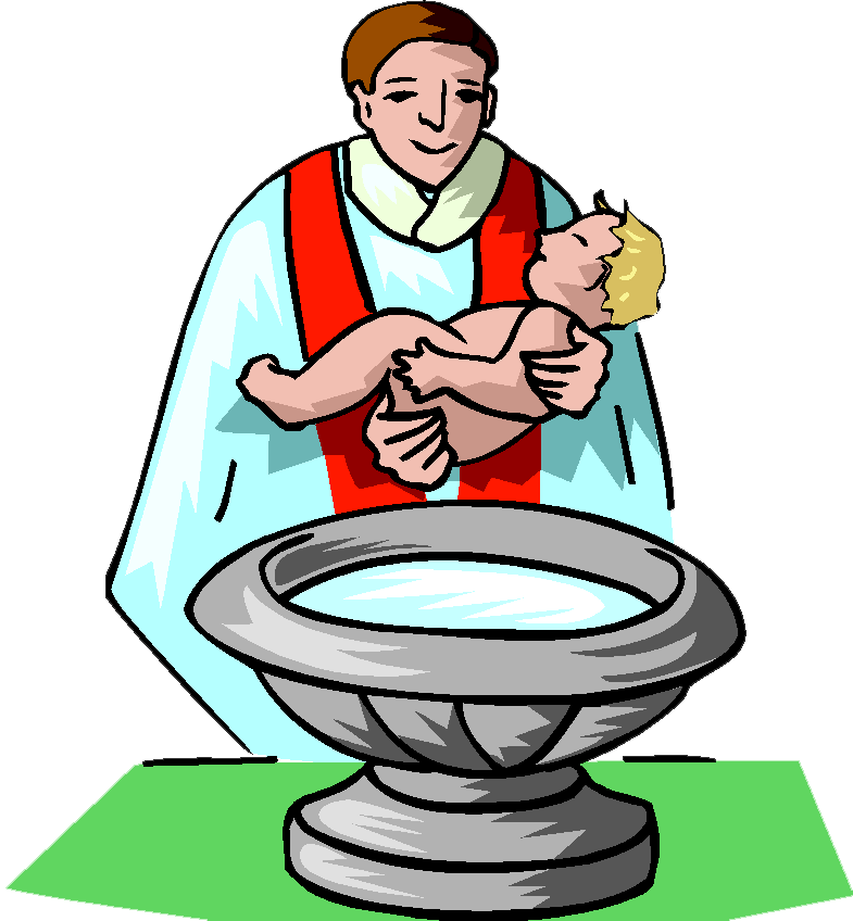 Baptism Clip Art Free - Baby Getting Baptized Clipart - Png Download (785x848), Png Download