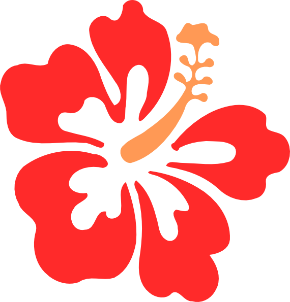 Clip Art At Clker Com Vector Online - Hibiscus Clipart - Png Download (570x595), Png Download