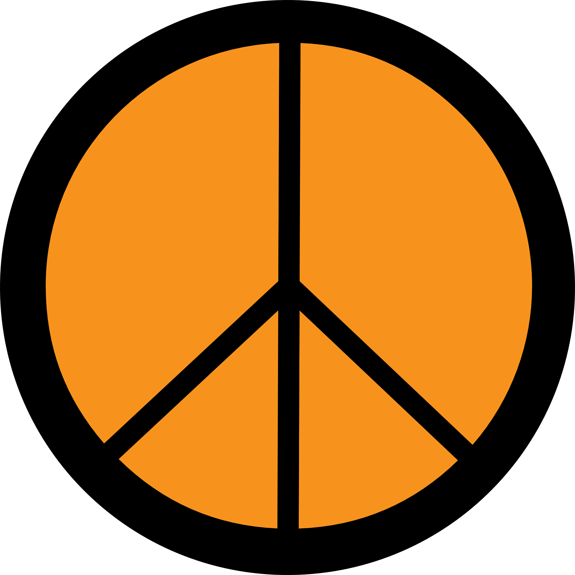 Peace Sign Peace Clipart Free Download Clip Art On - Orange Peace Sign No Background - Png Download (1969x1969), Png Download