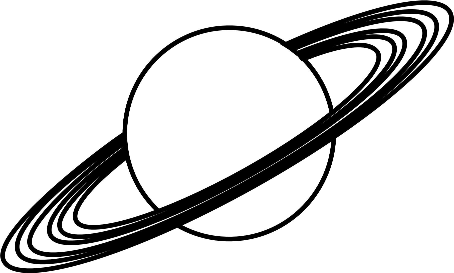 Planets In Order Clip Art Pics About Space - Planet Clipart Black And White - Png Download (1331x795), Png Download