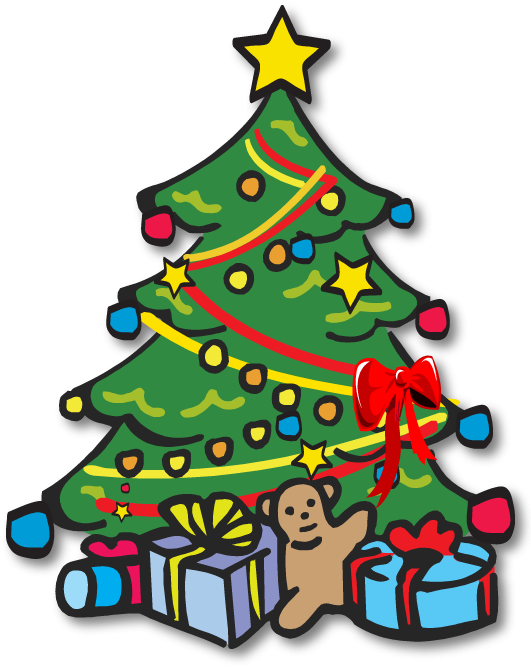 Free Clip Arts - Clip Art Christmas Tree - Png Download (541x684), Png Download