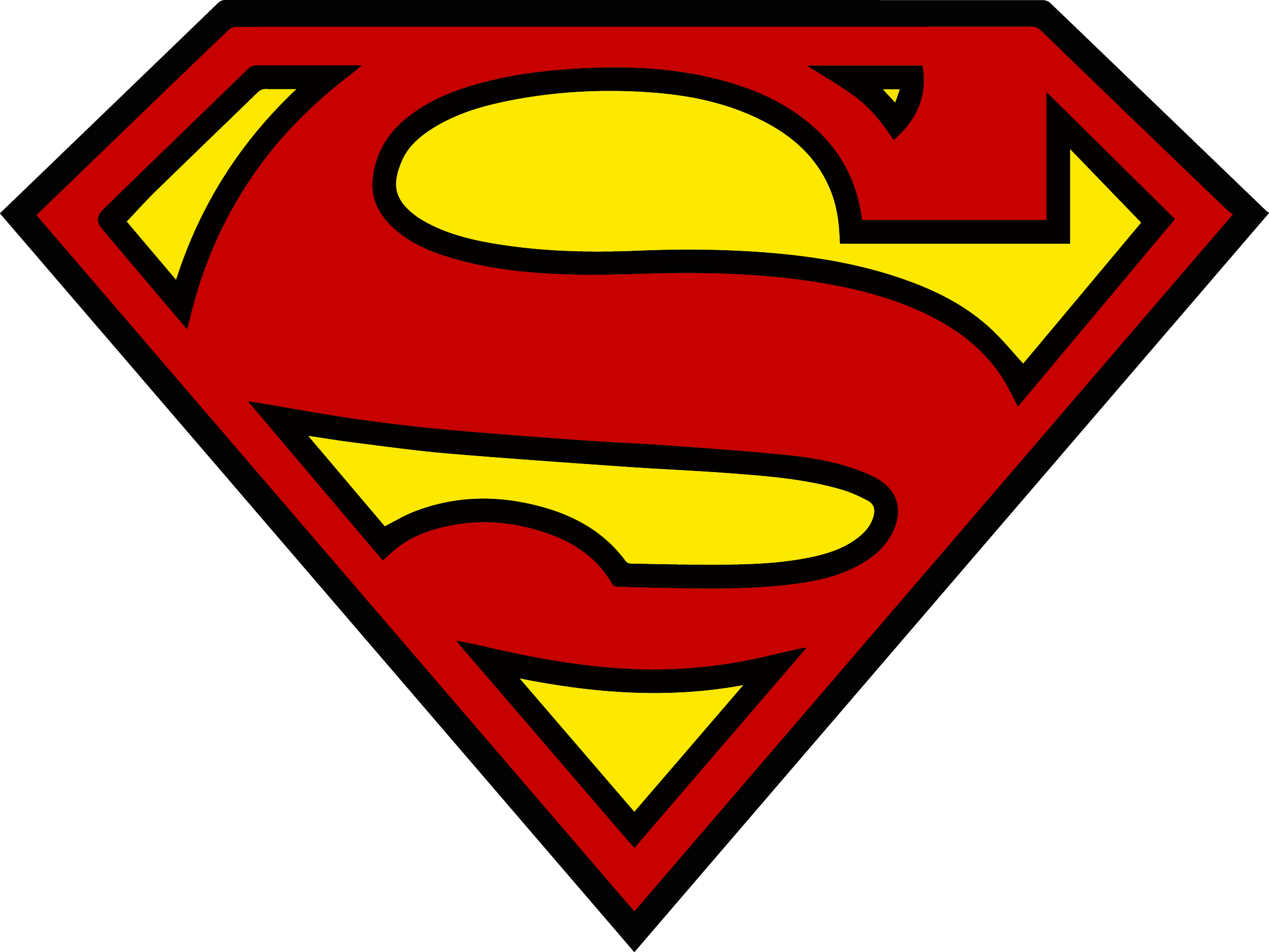 Banner Transparent Library Superman Shield Logo Clip - Superman Logo - Png Download (2545x1910), Png Download