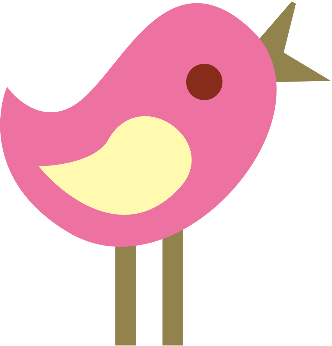 Cute Clipart - Cute Bird Png Transparent (1125x1171), Png Download