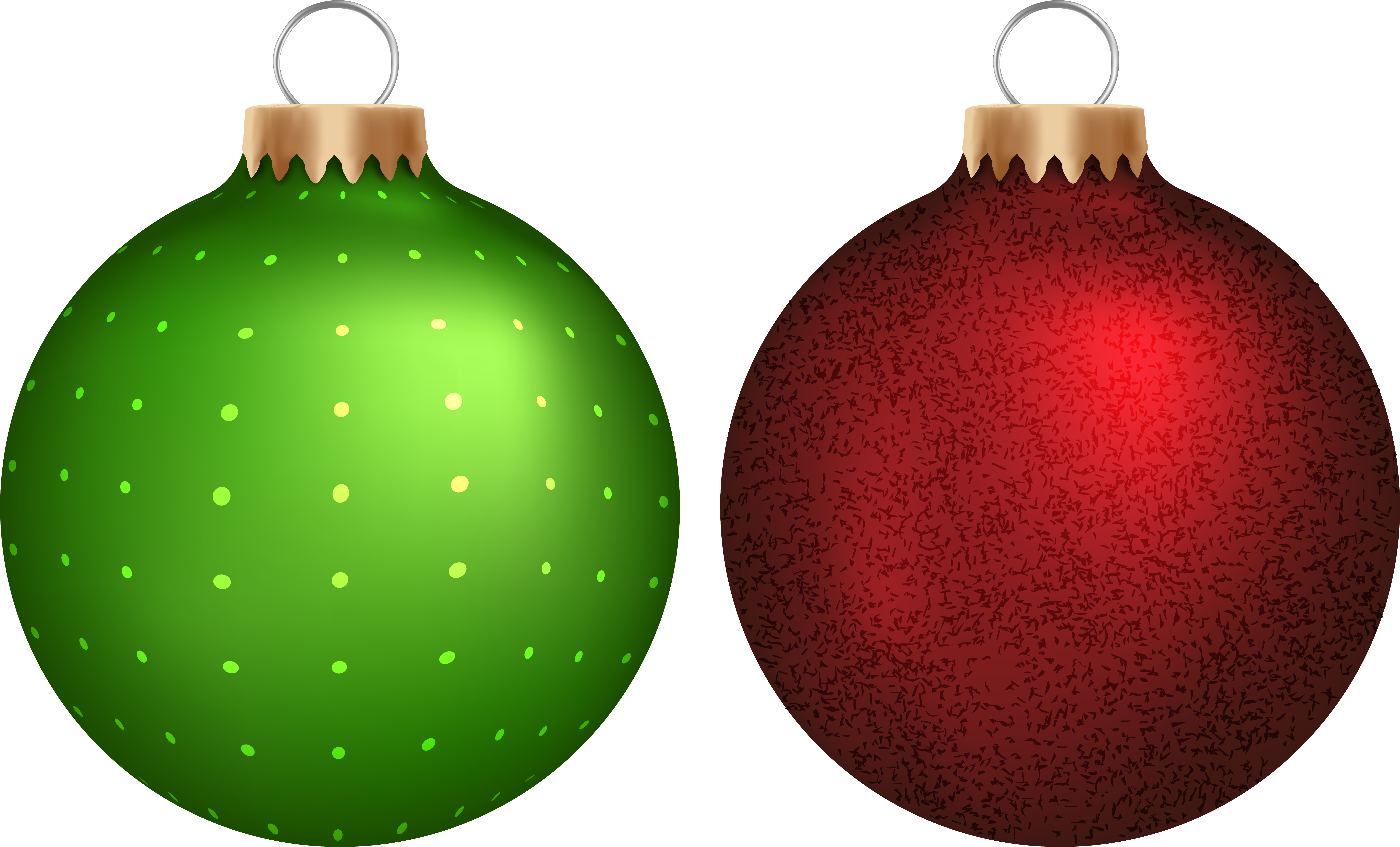 Green And Red Christmas Balls Png Clip Art - Christmas Balls Green And Red Transparent Png (8754x5387), Png Download