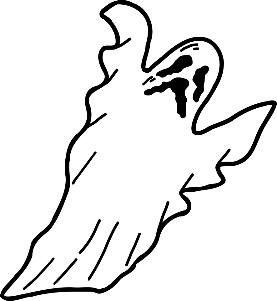 Scary Ghost For Halloween - Spooky Ghost Clipart - Png Download (886x961), Png Download