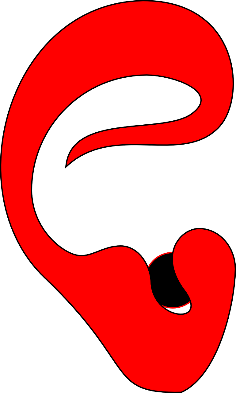 Hearing Computer Icons Sense Sound - اذن حمراء Clipart (451x750), Png Download