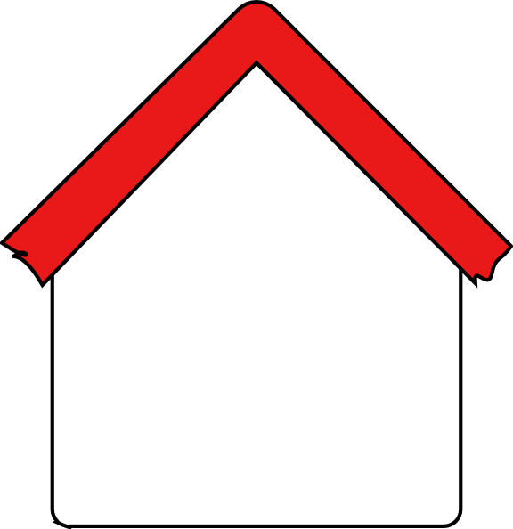 Gingerbread House Outline Clip Art At Clkercom Vector - Png Download (576x594), Png Download