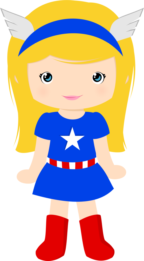 Captain America Clipart Clip Art - Captain America Girl Clipart - Png Download (498x900), Png Download
