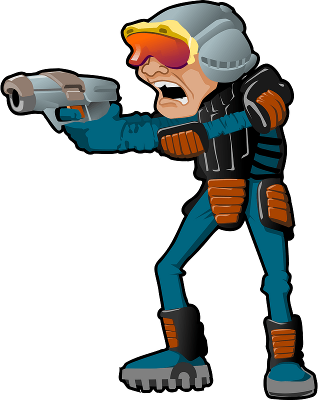 Free Space Police Clip Art Clipartix - Png Cartoon Sci Fi Transparent Png (634x800), Png Download