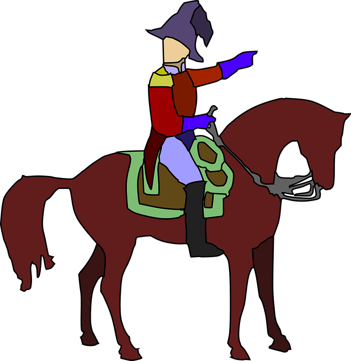 Cartoon Soldier Clip Art - Soldier On A Horse - Png Download (582x598), Png Download
