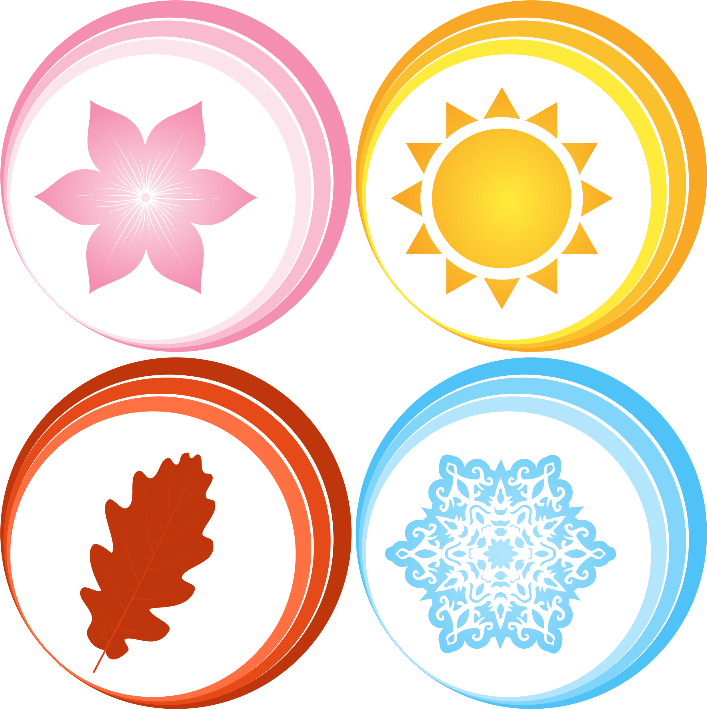 Clip Art Symbols - Seasons Symbols - Png Download (2396x2400), Png Download
