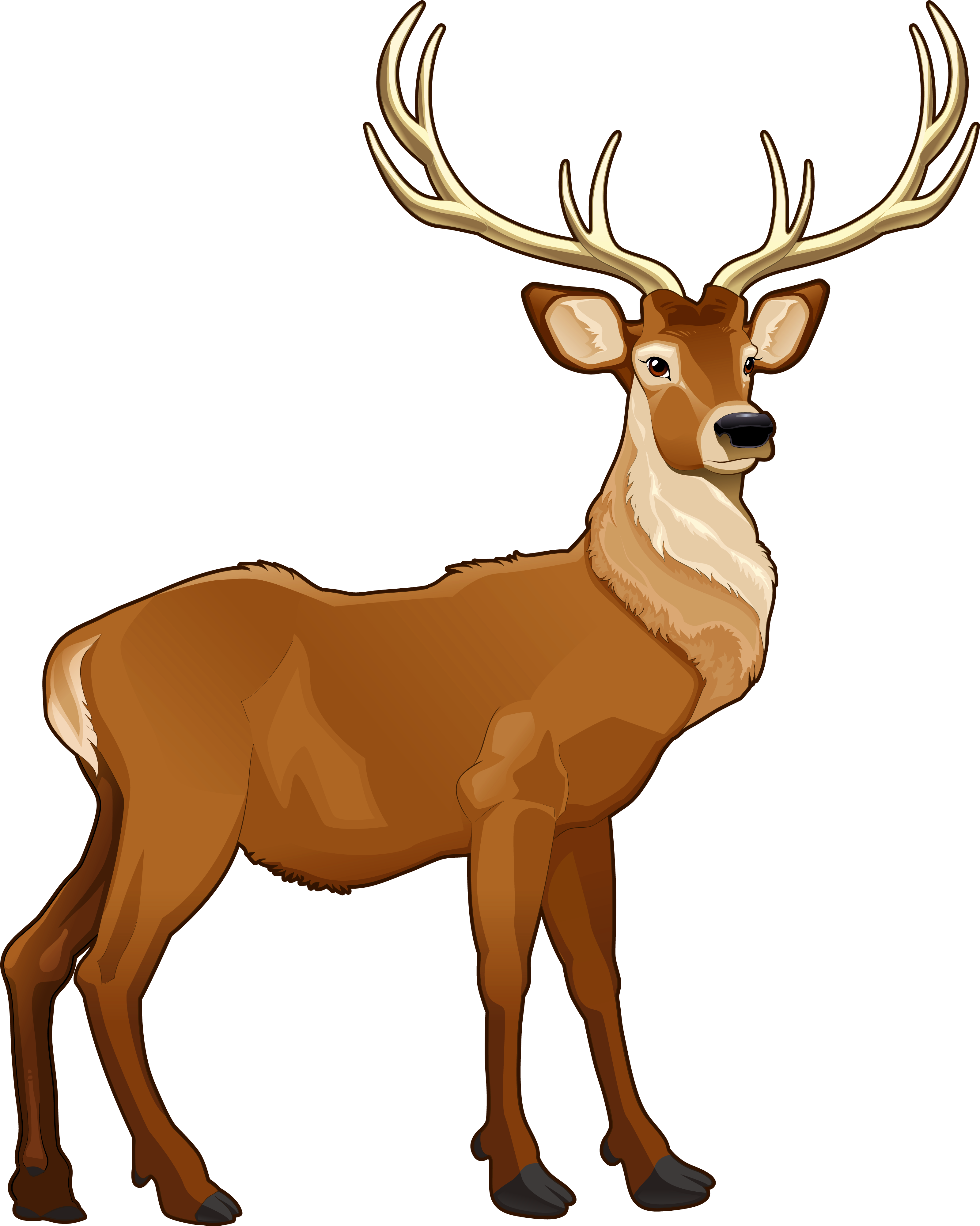 Free Reindeer Clipart The Cliparts - Png Download (3438x4168), Png Download